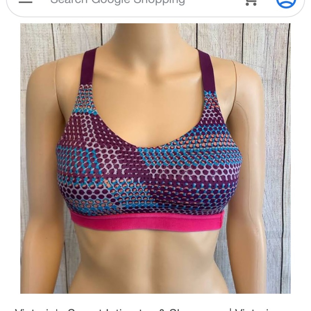 NEW VICTORIA SECRET SPOT BRA COLORFUL PURPLE
